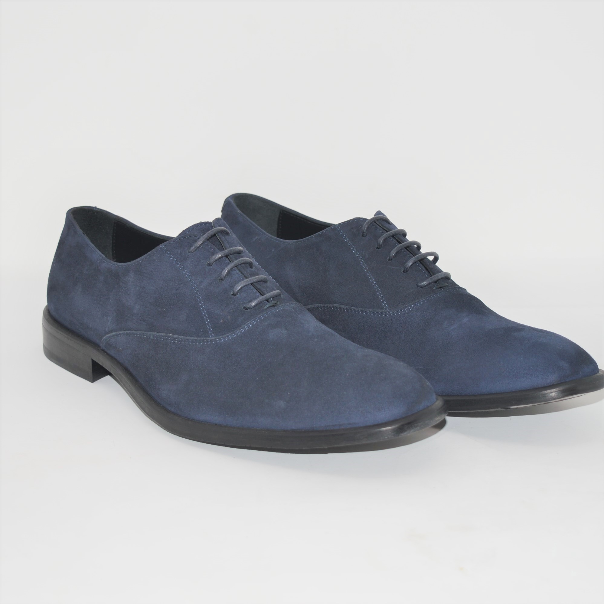 Oxford aus blauem Wildleder