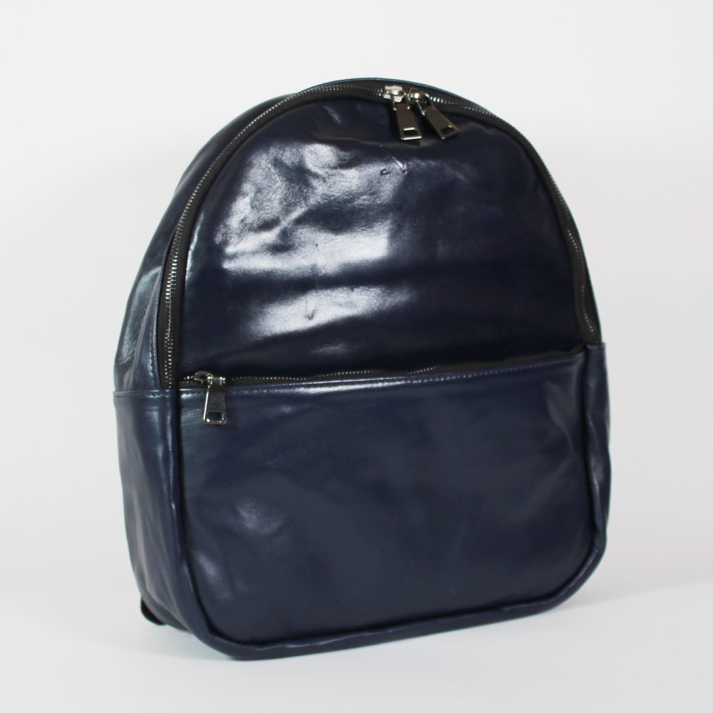 Rucksack aus blauem Leder